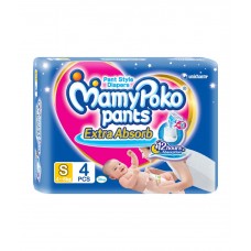 Mamypoko Pants Baby Diaper Small 4 Pcs (4 - 8 Kg)
